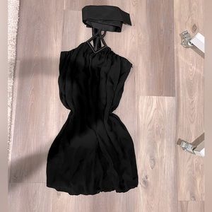 SOLD: Sass & Bide black dress halter neck with cutout detail